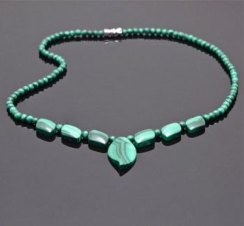 Колье Малахит "Иволга" арт. П3303