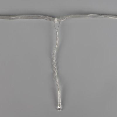 Гирлянда «Бахрома» 3 × 0.5 м, IP20, прозрачная нить, 80 LED, свечение жёлтое, 8 режимов, 220 В