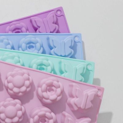 Форма для выпечки Доляна «Сердце, бабочка, цветок», 29,8×19,7 см, 20 ячеек, цвет МИКС