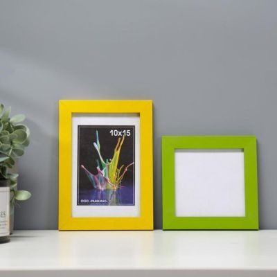 Набор фоторамок 10х10, 10х15 см (зелёно-жёлтая) 7 шт