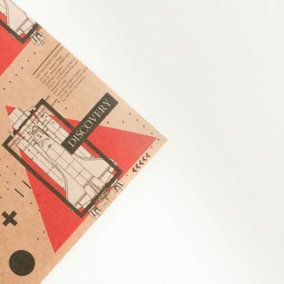 Бумага упаковочная крафтовая Space shuttle, 50 × 70 см