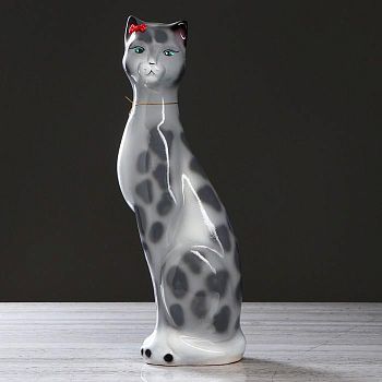 Копилка "Кошка Камила", покрытие лак, серая, 53 см, микс