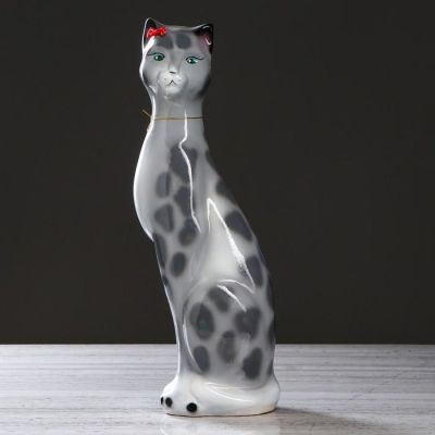 Копилка "Кошка Камила", покрытие лак, серая, 53 см, микс