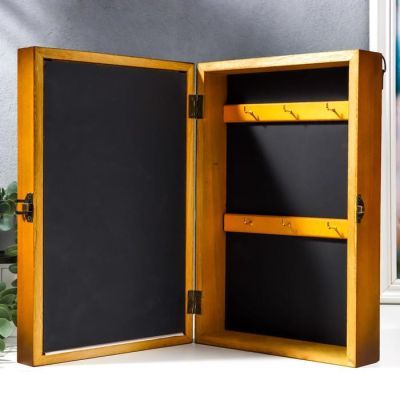 Ключница дерево 6 крючков "Тачка с цветами"  29х19,5х7 см