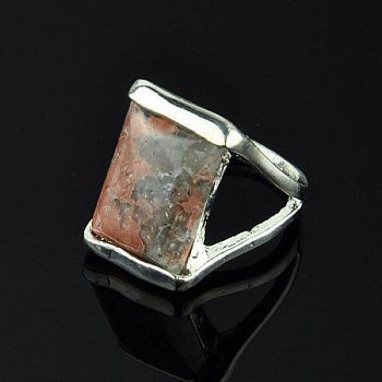 Кольцо Яшма "Элегант" арт.кп-972 Коричневый