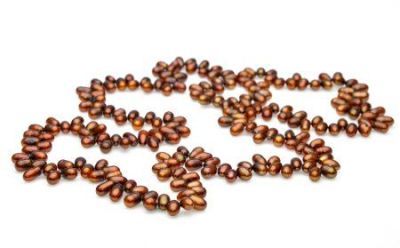 Бусы Жемчуг "Облепиха" арт.П2980