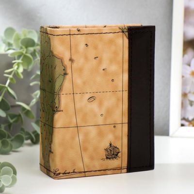 Фотоальбом "Карта" на 100 фото 10х15 см, 12,5х5х17 см.  ПП карм.