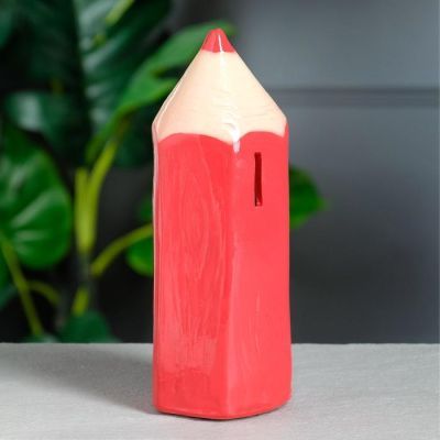 Копилка "Карандаш", глянец, разноцветная, 22 см, микс