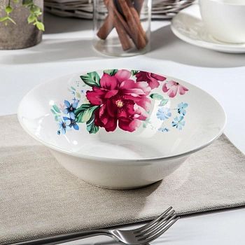 Миска «Мак пурпурный пион», 500 мл, d=20 см