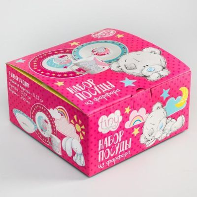 Набор посуды «Милая девочка!», 3 предмета: тарелка Ø 16,5 см, миска Ø 14 см, кружка 200 мл в подарочной упаковке, Me to You