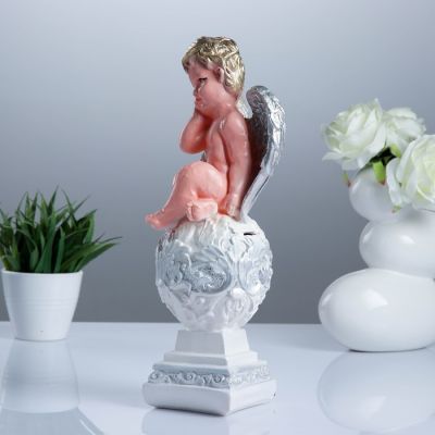 Копилка "Ангел на шаре средний" 36х13см цветной