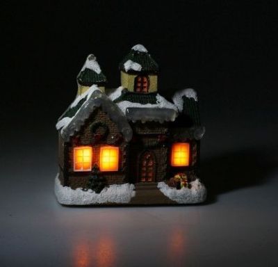 Фигурка светящаяся "Новогодний домик"