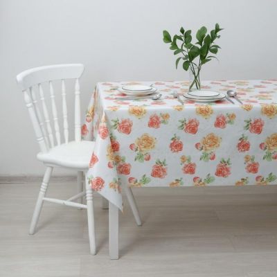 Клеёнка столовая на нетканой основе «Роуз», ширина 137 см, рулон 20 м