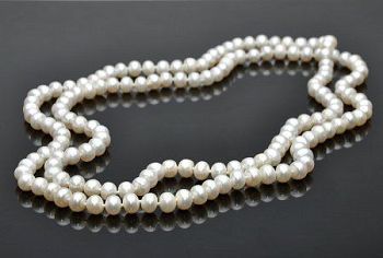 Бусы Жемчуг "Лебединая верность" арт.НЖМ-2(8)-120-1-7