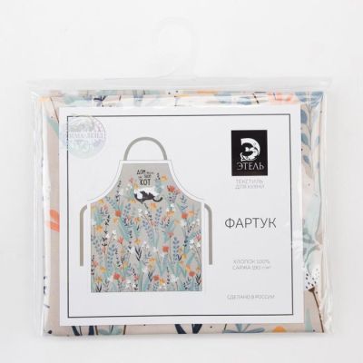 Фартук "Этель" Meow 60*70 см, 100% хлопок, саржа 190 г/м2