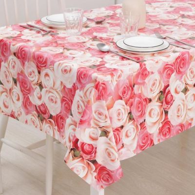 Клеёнка столовая на нетканой основе «Розы», 1,35×20 м