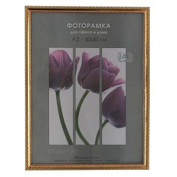 Фоторамка 30х40 см пластик золото (996)