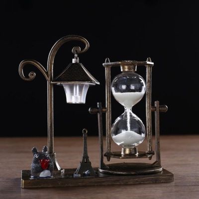 Песочные часы "Уличный фонарик", сувенирные, с подсветкой, 15.5 х 6.5 х 15.5 см, микс