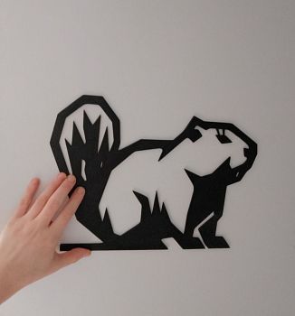 Настенное декоративное панно "Бобрик"