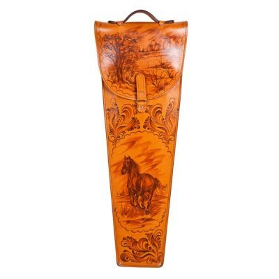 Шампуры подарочные 6 шт. в колчане из натуральной кожи