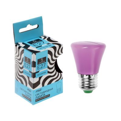 Лампа светодиодная декоративная LuazON «Фонарик», 5 SMD 2835, розовый свет