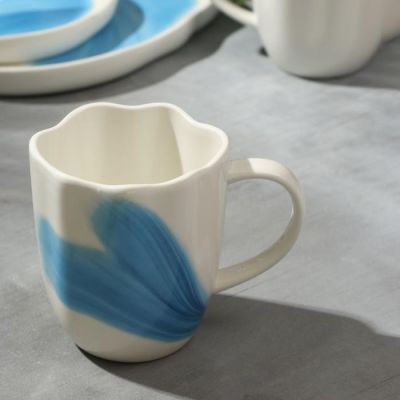 Кружка неровный край "Разводы", 350 мл