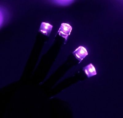 Гирлянда уличная "Бахрома" (Ш:3 м, В:0,6 м, нить темная, фиолет)