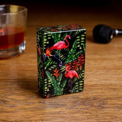 Портсигар "Фламинго", 9х6х2.5 см, микс