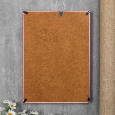 Фоторамка пластик L-1 21х30 см, розовый, с небьющимся стеклом