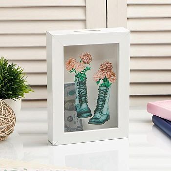 Копилка интерьерная пластик "Пионы в ботинках" 17х12х3,8 см