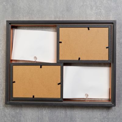 Фоторамка пластик на 4 фото 10х15 см "Медь" 26,5х2,5х35 см