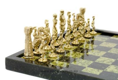 Шахматы "Римские" бронза змеевик №27