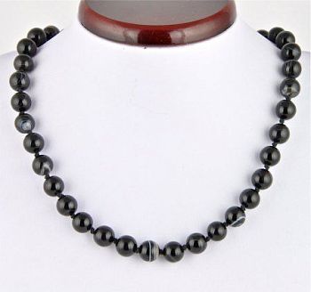 Бусы Агат "Классика № 10" арт. НАГ-1(10)-48-4