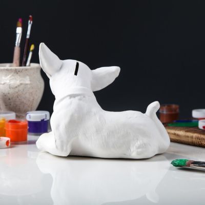 Копилка -раскраска "Собака Чихуахуа", под роспись, 16 см