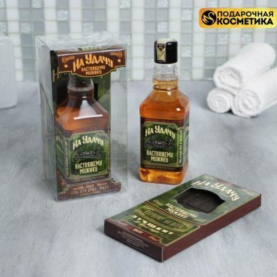 Набор "Настоящему мужику" гель для душа 250 мл аромат мужского парфюма, мыло-шоколад