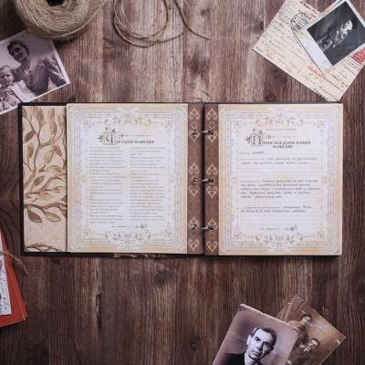 Родословная книга в коробке "Семейная книга" (22 х 24 см)