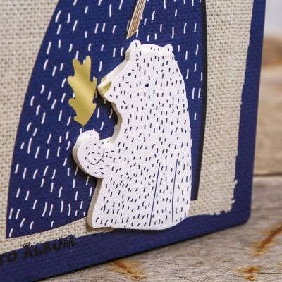 Фотоальбом на 40 фото 10х15 см "Мишка" объёмный элемент, в коробке МИКС 17х14х5 см