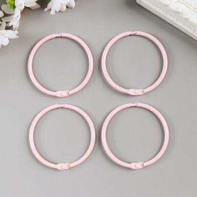 Кольца для альбома "Рукоделие" KDA-050/3, 0,5 см, 4 шт, розовый