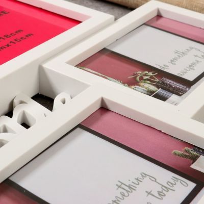 Фоторамка пластик на 5 фото 10х15, 13х18 см "Мои дорогие люди" белая 40,5х46 см