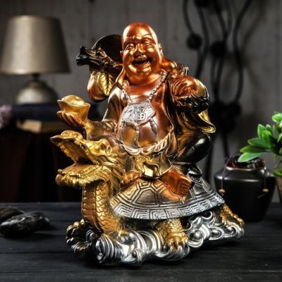 Копилка "Хотэй на драконе", разноцветный цвет, 30 см