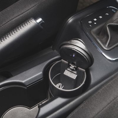 Стакан под мелочь в подстаканник, чёрный, 10 х 7 см, с подсветкой