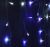 Гирлянда уличная "Бахрома" (Ш:4 м, В:0,6 м, нить силикон, моргает, бело-синий)