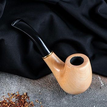 Трубка курительная "Бент", под фильтр 9 мм, светлая, груша, 15 см