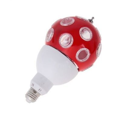 Лампа хрустальный шар-красный (d 12 см.)