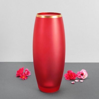 Ваза "Унисон" красная 8х11х26 см