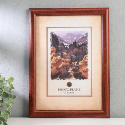 Фоторамка пластик "Гамма" 21х30 см каштан