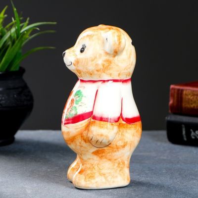 Копилка "Медвежонок" рыжий, 17см