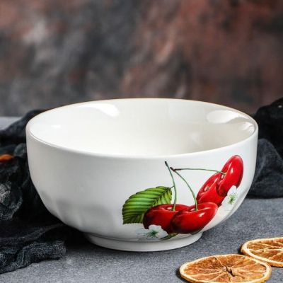 Салатник "Ягодка", с деколью, 0.7 л, микс