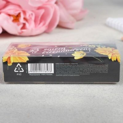 Набор свечей-макарун «Жёлтые цветы», 11 х 5 см