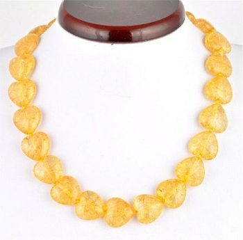 Бусы Цитрин "Сердечки" арт.2145